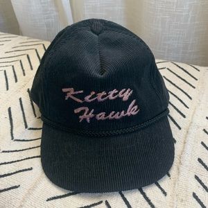 Vintage Black Corduroy Kitty Hawk Hat